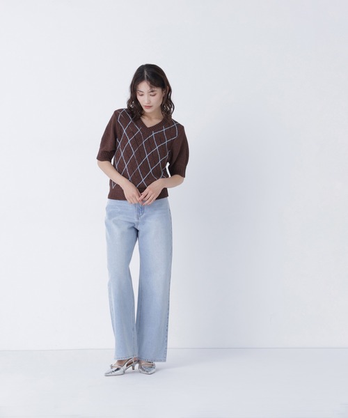 NATURAL BEAUTY BASIC(ナチュラルビューティーベーシック)の「ワイドストレートデニムパンツ(デニムパンツ・レディース・ブラック/ブルー/ライトブルー・X-SMALL/SMALL/MEDIUM/LARGE)」の20枚目の写真