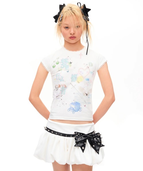 L.H.P(エルエイチピー)の「CFIERCE/フィアス/DREAMING T-SHIRT(Tシャツ/カットソー・レディース・ホワイト・M)」の1枚目の写真