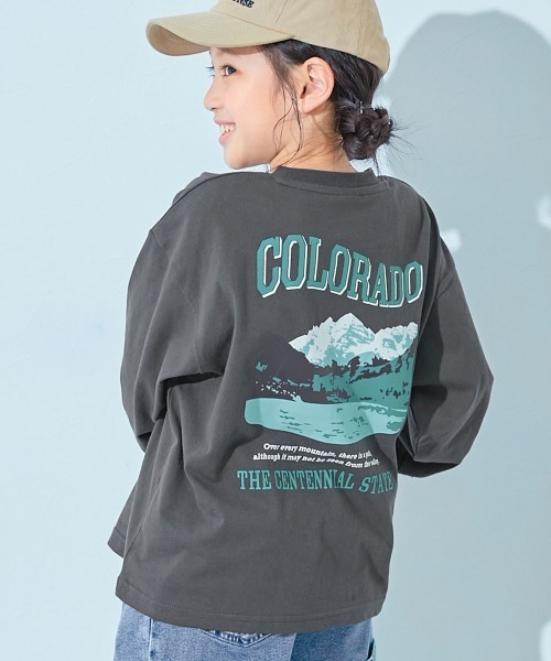 devirock(デビロック)の「綿100% デビラボ BIGシルエット プリント袖リブ 長袖Tシャツ(Tシャツ/カットソー・キッズ・ブラウン系/ブラック系6/ブラック系7/ベージュ系1/ブラック系1/ブラック系3/ブルー系2/ブラック系5/ブルー系4/グレー系1/グレー系3/グレー系4/ブラック系8/グレー系2/ベージュ系2/ブルー系3/グリーン系/ブラック系2/ブルー系1/ブラック系4・160cm/140cm/150cm/130cm/120cm/100cm/110cm/90cm)」の6枚目の写真