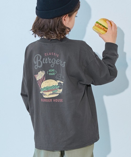 devirock(デビロック)の「綿100% デビラボ BIGシルエット プリント袖リブ 長袖Tシャツ(Tシャツ/カットソー・キッズ・ブラウン系/ブラック系6/ブラック系7/ベージュ系1/ブラック系1/ブラック系3/ブルー系2/ブラック系5/ブルー系4/グレー系1/グレー系3/グレー系4/ブラック系8/グレー系2/ベージュ系2/ブルー系3/グリーン系/ブラック系2/ブルー系1/ブラック系4・160cm/140cm/150cm/130cm/120cm/100cm/110cm/90cm)」の7枚目の写真