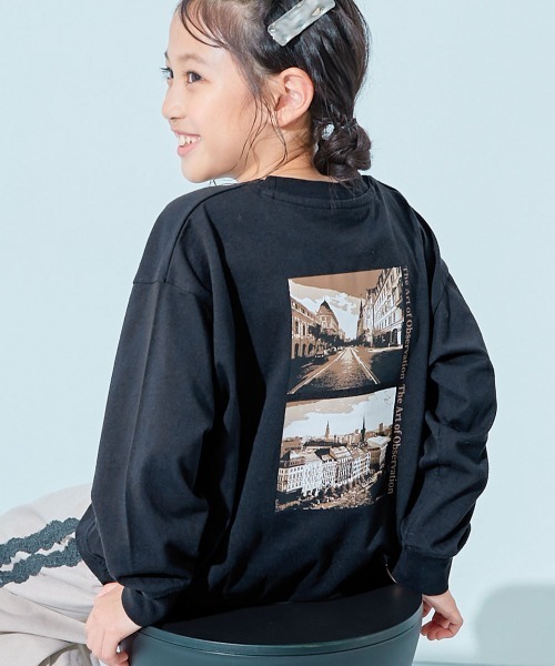 devirock(デビロック)の「綿100% デビラボ BIGシルエット プリント袖リブ 長袖Tシャツ(Tシャツ/カットソー・キッズ・ブラウン系/ブラック系6/ブラック系7/ベージュ系1/ブラック系1/ブラック系3/ブルー系2/ブラック系5/ブルー系4/グレー系1/グレー系3/グレー系4/ブラック系8/グレー系2/ベージュ系2/ブルー系3/グリーン系/ブラック系2/ブルー系1/ブラック系4・160cm/140cm/150cm/130cm/120cm/100cm/110cm/90cm)」の9枚目の写真