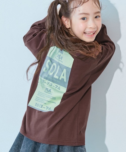 devirock(デビロック)の「綿100% デビラボ BIGシルエット プリント袖リブ 長袖Tシャツ(Tシャツ/カットソー・キッズ・ブラウン系/ブラック系6/ブラック系7/ベージュ系1/ブラック系1/ブラック系3/ブルー系2/ブラック系5/ブルー系4/グレー系1/グレー系3/グレー系4/ブラック系8/グレー系2/ベージュ系2/ブルー系3/グリーン系/ブラック系2/ブルー系1/ブラック系4・160cm/140cm/150cm/130cm/120cm/100cm/110cm/90cm)」の13枚目の写真
