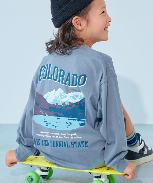 devirock(デビロック)の「綿100% デビラボ BIGシルエット プリント袖リブ 長袖Tシャツ(Tシャツ/カットソー・キッズ・ブラウン系/ブラック系6/ブラック系7/ベージュ系1/ブラック系1/ブラック系3/ブルー系2/ブラック系5/ブルー系4/グレー系1/グレー系3/グレー系4/ブラック系8/グレー系2/ベージュ系2/ブルー系3/グリーン系/ブラック系2/ブルー系1/ブラック系4・160cm/140cm/150cm/130cm/120cm/100cm/110cm/90cm)」の19枚目の写真