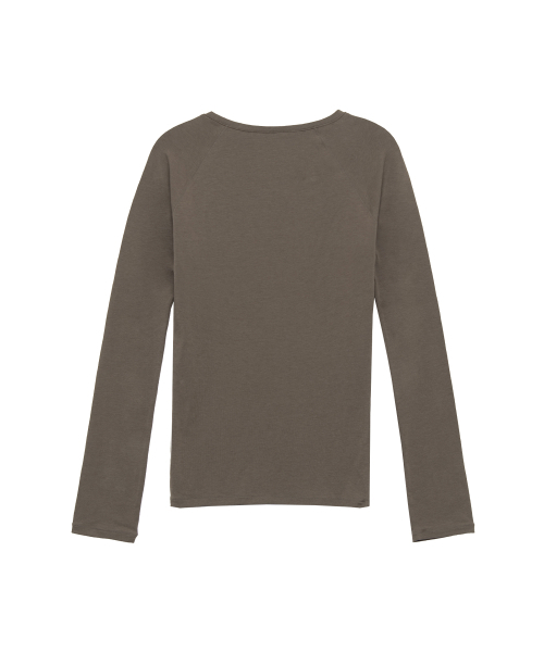 BROWNYARD BALANCE(ブラウンヤード・バランス)の「Wソフトラグランスリーブ、モカ(Tシャツ/カットソー・レディース・その他・1/2)」の2枚目の写真