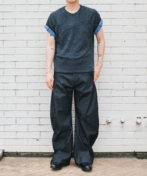 CONZ(コンズ)の「rigid curve leg jeans(デニムパンツ・メンズ・インディゴブルー・2/1/4/3)」の4枚目の写真