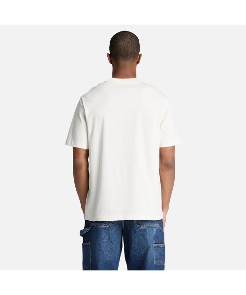 Timberland(ティンバーランド)の「半袖 グラフィック ロゴ Tシャツ メンズ(Tシャツ/カットソー・メンズ・ライトホワイト・MEDIUM/LARGE/XX-LARGE/X-LARGE)」の3枚目の写真