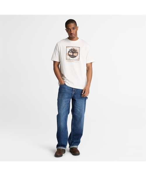 Timberland(ティンバーランド)の「半袖 グラフィック ロゴ Tシャツ メンズ(Tシャツ/カットソー・メンズ・ライトホワイト・MEDIUM/LARGE/XX-LARGE/X-LARGE)」の2枚目の写真