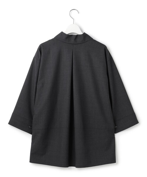 23区 S（ニジュウサンクチイサイサイズ）の「TWマットクロス ポンチョシルエット シャツ（シャツ/ブラウス・レディース・ブラウン系/グレー系・32）」の8枚目の写真