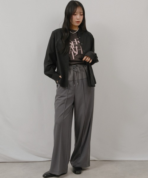 palm RICHE(ポームリシュ)の「ボウタイBL(シャツ/ブラウス・レディース・ライトブルー/ブラック/ライトベージュ・M)」の12枚目の写真