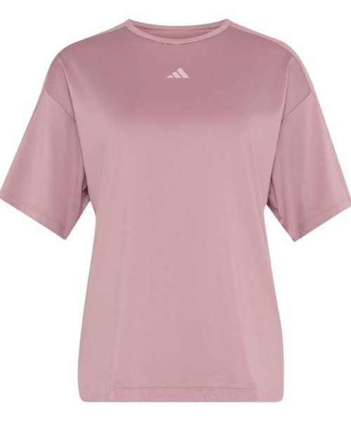 adidas(アディダス)の「アディダス adidas トレーニング エッセンシャルズ プラス ルーズフィット ミッドレギュラー レングス 半袖Tシャツ(Tシャツ/カットソー・レディース・スモークピンク/ブラック・M/XL/L)」の12枚目の写真