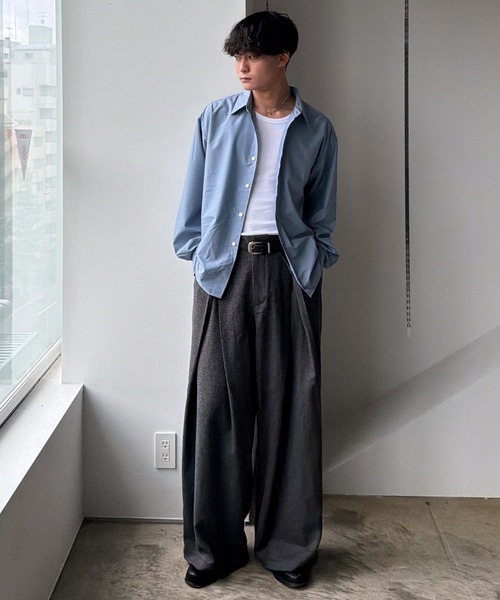 SINSS(シンス)の「Box cut shirt / ボックスカットシャツ(シャツ/ブラウス・メンズ・ホワイト/サックスブルー/ロイヤルブルー・X-SMALL/SMALL/MEDIUM/LARGE)」の14枚目の写真