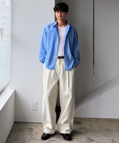 SINSS(シンス)の「Box cut shirt / ボックスカットシャツ(シャツ/ブラウス・メンズ・ホワイト/サックスブルー/ロイヤルブルー・X-SMALL/SMALL/MEDIUM/LARGE)」の12枚目の写真