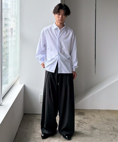 SINSS(シンス)の「Box cut shirt / ボックスカットシャツ(シャツ/ブラウス・メンズ・ホワイト/サックスブルー/ロイヤルブルー・X-SMALL/SMALL/MEDIUM/LARGE)」の15枚目の写真