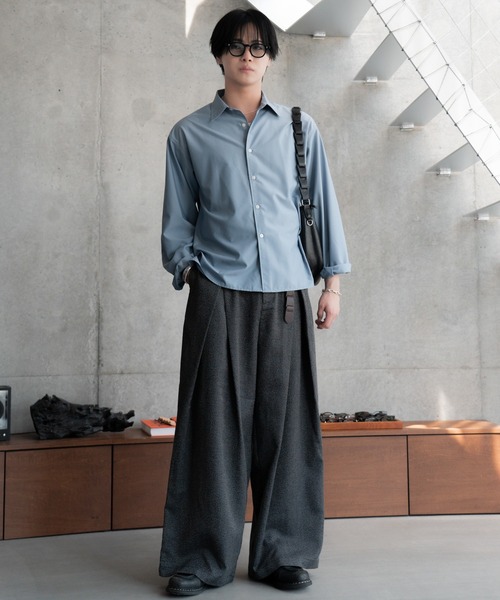 SINSS(シンス)の「Box cut shirt / ボックスカットシャツ(シャツ/ブラウス・メンズ・ホワイト/サックスブルー/ロイヤルブルー・X-SMALL/SMALL/MEDIUM/LARGE)」の10枚目の写真