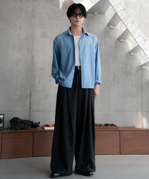 SINSS(シンス)の「Box cut shirt / ボックスカットシャツ(シャツ/ブラウス・メンズ・ホワイト/サックスブルー/ロイヤルブルー・X-SMALL/SMALL/MEDIUM/LARGE)」の7枚目の写真