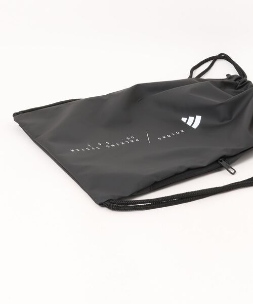 adidas(アディダス)の「《adidas》ハイブリッドジムサック(エコバッグ/サブバッグ・メンズ・ブラック・フリー)」の5枚目の写真