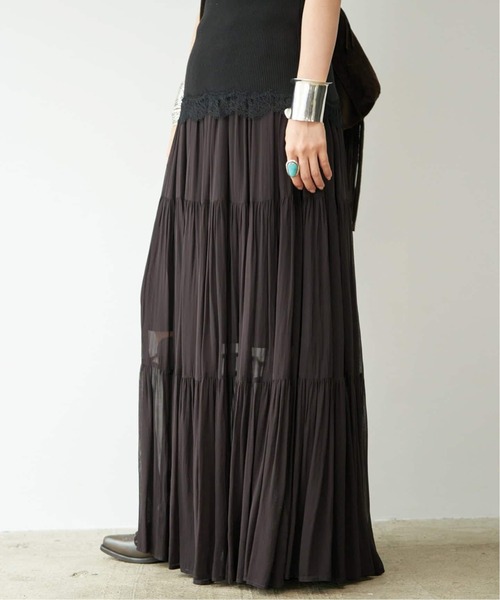 Deuxieme Classe（ドゥーズィエムクラス）の「*追加 Sheer Boho スカート（スカート・レディース・ブラック・38/36）」の5枚目の写真
