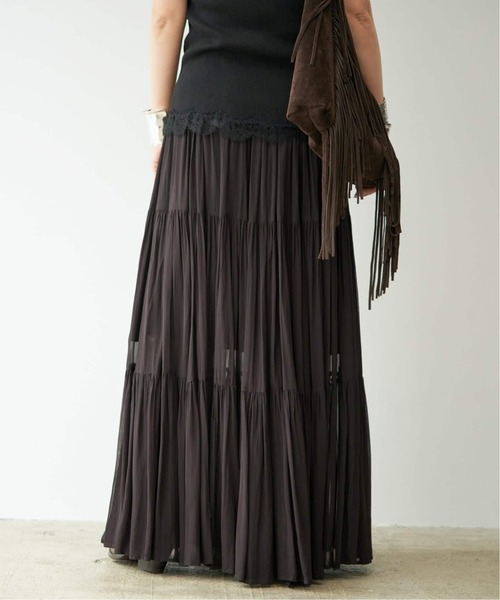 Deuxieme Classe（ドゥーズィエムクラス）の「*追加 Sheer Boho スカート（スカート・レディース・ブラック・38/36）」の6枚目の写真