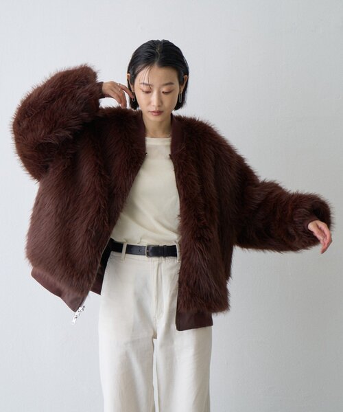 CIAOPANIC TYPY(チャオパニックティピー)の「【WEB限定】2WAYリバーシブルファーMA-1(MA-1・レディース・カーキ/ブラウン/ブラック・ONE SIZE)」の5枚目の写真