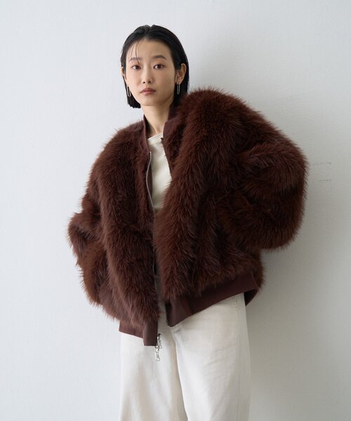 CIAOPANIC TYPY(チャオパニックティピー)の「【WEB限定】2WAYリバーシブルファーMA-1(MA-1・レディース・カーキ/ブラウン/ブラック・ONE SIZE)」の6枚目の写真