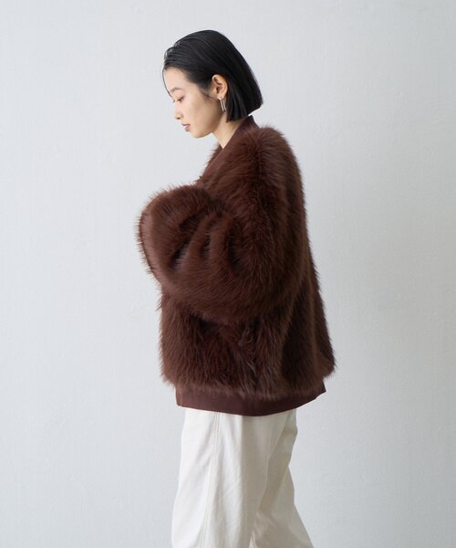 CIAOPANIC TYPY(チャオパニックティピー)の「【WEB限定】2WAYリバーシブルファーMA-1(MA-1・レディース・カーキ/ブラウン/ブラック・ONE SIZE)」の8枚目の写真