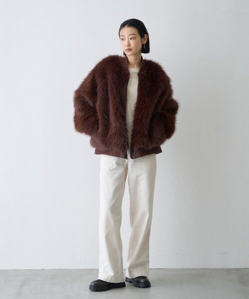 CIAOPANIC TYPY(チャオパニックティピー)の「【WEB限定】2WAYリバーシブルファーMA-1(MA-1・レディース・カーキ/ブラウン/ブラック・ONE SIZE)」の10枚目の写真