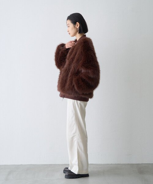 CIAOPANIC TYPY(チャオパニックティピー)の「【WEB限定】2WAYリバーシブルファーMA-1(MA-1・レディース・カーキ/ブラウン/ブラック・ONE SIZE)」の11枚目の写真