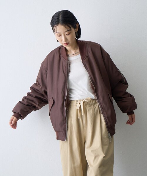 CIAOPANIC TYPY(チャオパニックティピー)の「【WEB限定】2WAYリバーシブルファーMA-1(MA-1・レディース・カーキ/ブラウン/ブラック・ONE SIZE)」の13枚目の写真