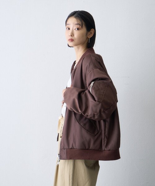CIAOPANIC TYPY(チャオパニックティピー)の「【WEB限定】2WAYリバーシブルファーMA-1(MA-1・レディース・カーキ/ブラウン/ブラック・ONE SIZE)」の14枚目の写真
