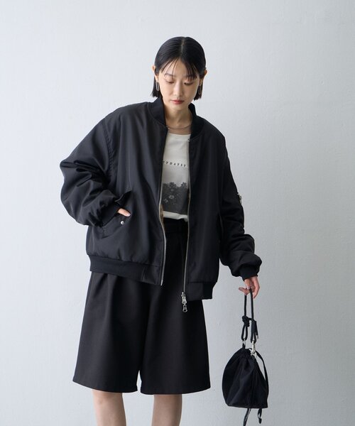 CIAOPANIC TYPY(チャオパニックティピー)の「【WEB限定】2WAYリバーシブルファーMA-1(MA-1・レディース・カーキ/ブラウン/ブラック・ONE SIZE)」の19枚目の写真