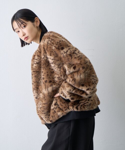 CIAOPANIC TYPY（チャオパニックティピー）の「【WEB限定】【UNISEX】2WAYリバーシブルファーMA-1（MA-1・レディース・カーキ/ブラウン/ブラック・ONE SIZE）」の16枚目の写真