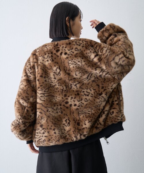 CIAOPANIC TYPY（チャオパニックティピー）の「【WEB限定】【UNISEX】2WAYリバーシブルファーMA-1（MA-1・レディース・カーキ/ブラウン/ブラック・ONE SIZE）」の17枚目の写真