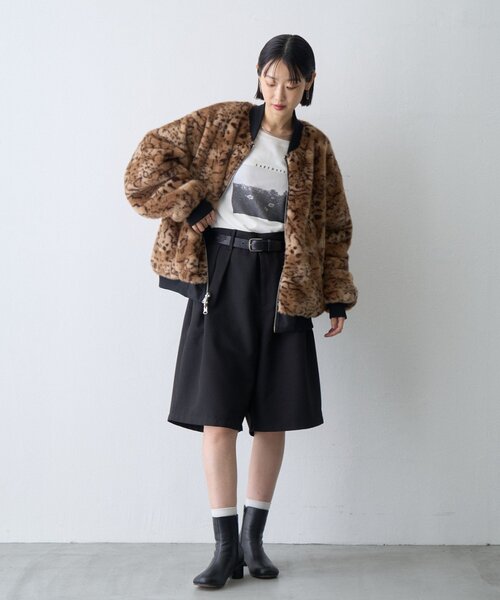 CIAOPANIC TYPY（チャオパニックティピー）の「【WEB限定】【UNISEX】2WAYリバーシブルファーMA-1（MA-1・レディース・カーキ/ブラウン/ブラック・ONE SIZE）」の18枚目の写真