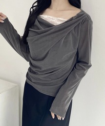 【INGNI SOELA】レースドッキングベロアトップス/WEB限定