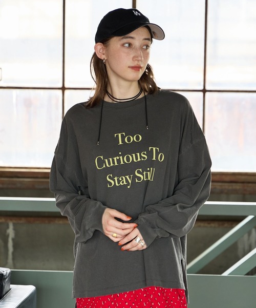 GEORGE'S(ジョージズ)の「アソートプリントロンT(Tシャツ/カットソー・レディース・ホワイト系その他2/ホワイト系その他/チャコールグレー・FREE)」の9枚目の写真