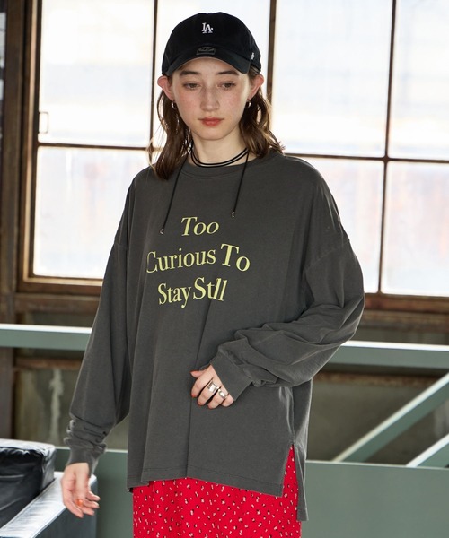 GEORGE'S(ジョージズ)の「アソートプリントロンT(Tシャツ/カットソー・レディース・ホワイト系その他2/ホワイト系その他/チャコールグレー・FREE)」の10枚目の写真