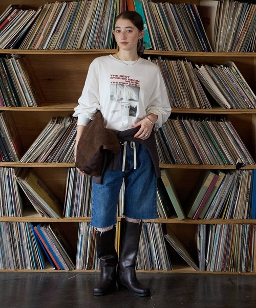 GEORGE'S(ジョージズ)の「アソートプリントロンT(Tシャツ/カットソー・レディース・ホワイト系その他2/ホワイト系その他/チャコールグレー・FREE)」の15枚目の写真