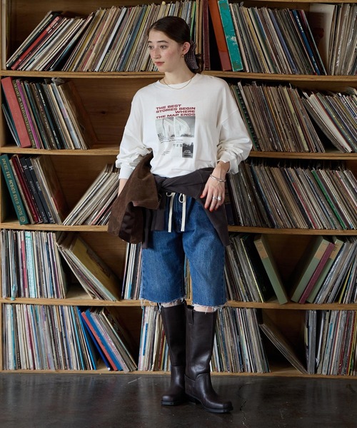 GEORGE'S(ジョージズ)の「アソートプリントロンT(Tシャツ/カットソー・レディース・ホワイト系その他2/ホワイト系その他/チャコールグレー・FREE)」の16枚目の写真