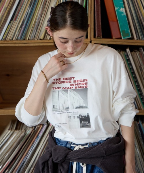 GEORGE'S(ジョージズ)の「アソートプリントロンT(Tシャツ/カットソー・レディース・ホワイト系その他2/ホワイト系その他/チャコールグレー・FREE)」の17枚目の写真