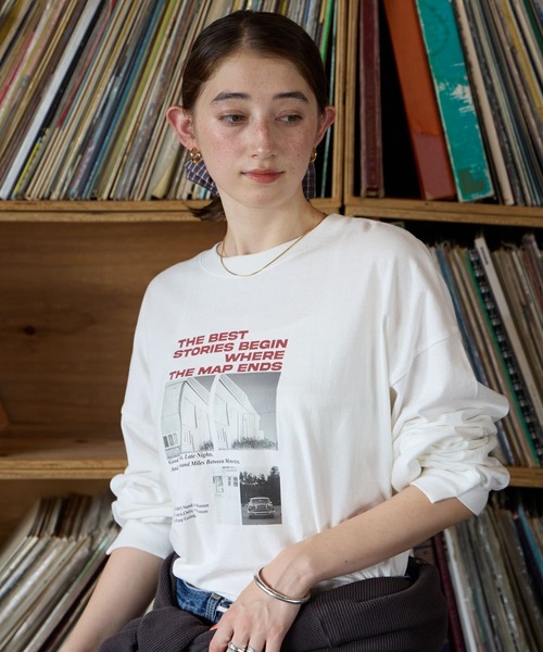 GEORGE'S(ジョージズ)の「アソートプリントロンT(Tシャツ/カットソー・レディース・ホワイト系その他2/ホワイト系その他/チャコールグレー・FREE)」の19枚目の写真