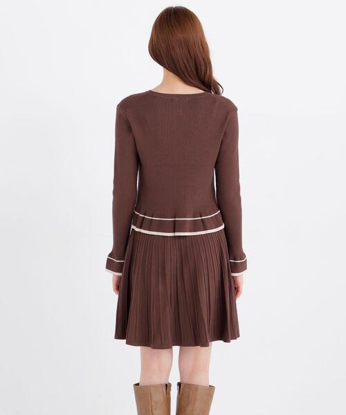 NATURAL BEAUTY BASIC(ナチュラルビューティーベーシック)の「配色ニットアップミニ(セットアップ・レディース・ブラウン系その他/ブラック系その他2・フリ-)」の11枚目の写真