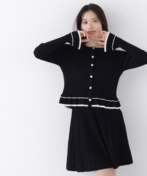 NATURAL BEAUTY BASIC | 配色ニットアップミニ(セットアップ)