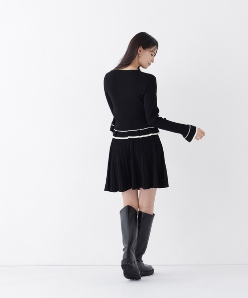 NATURAL BEAUTY BASIC(ナチュラルビューティーベーシック)の「配色ニットアップミニ(セットアップ・レディース・ブラウン系その他/ブラック系その他2・フリ-)」の22枚目の写真
