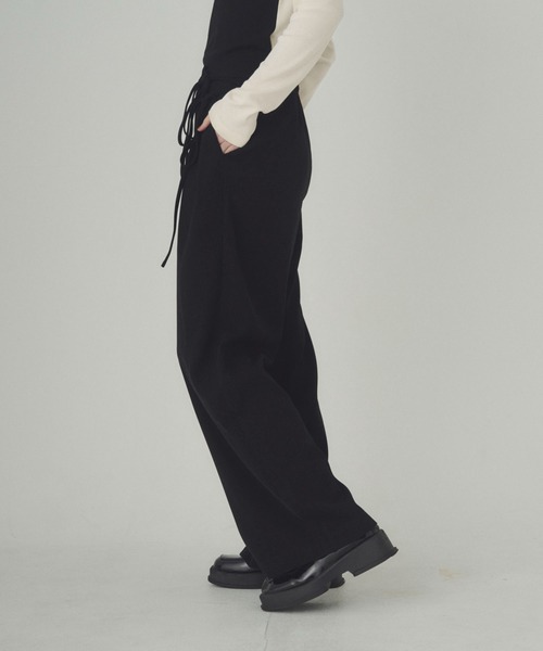 SOYEN(ソイエン)の「アシンメトリーラップパンツ(スラックス・レディース・ブラウン/ブラック・S/M)」の19枚目の写真