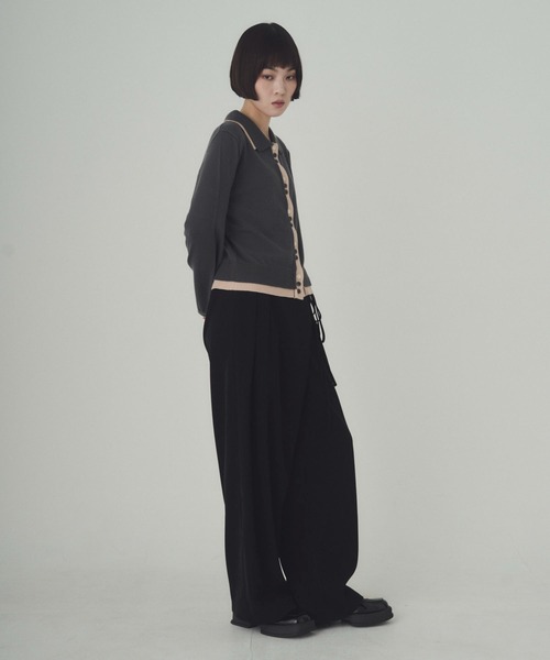 SOYEN(ソイエン)の「アシンメトリーラップパンツ(スラックス・レディース・ブラウン/ブラック・S/M)」の21枚目の写真