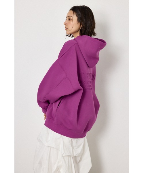 RODEO CROWNS WIDE BOWL（ロデオクラウンズワイドボウル）の「エンボス W-ZIP ビッグ パーカー（パーカー・メンズ・ネイビー/パープル/ブラック/グレー×ホワイト・FREE）」の16枚目の写真