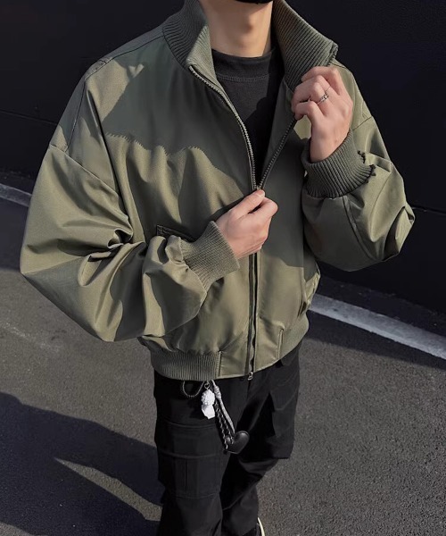 NEW GENTLEMAN(ニュージェントルマン)の「フォートブラッグ ショートブルゾン(ブルゾン・メンズ・ブラック/ネイビー/オリーブ・XL/L/M)」の14枚目の写真