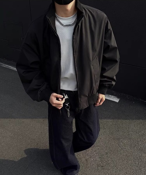 NEW GENTLEMAN(ニュージェントルマン)の「フォートブラッグ ショートブルゾン(ブルゾン・メンズ・ブラック/ネイビー/オリーブ・XL/L/M)」の5枚目の写真