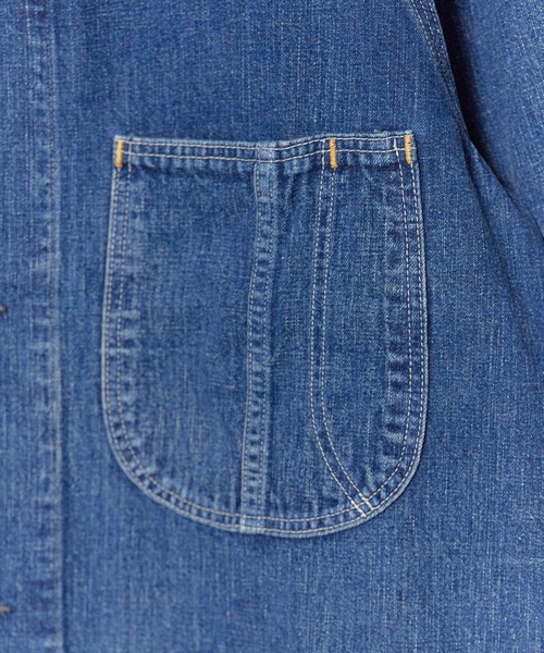 orSlow(オアスロウ)の「orSlow/オアスロウ 1950'S COVERALL USED WASH(デニムジャケット・メンズ・ブルー・2/4/3)」の5枚目の写真