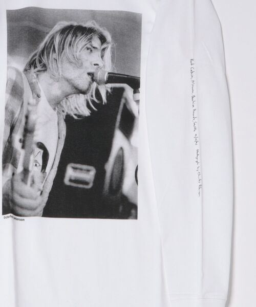 +81BRANCA(ハチイチブランカ)の「【+81BRANCA / ハチイチブランカ】Peter Anderson / ピーター・アンダーソン Kurt Cobain PHOTO L/S Tee / カート・コバーン フォトロングスリーブTシャツ(Tシャツ/カットソー・メンズ・ブラック/ホワイト系その他/ホワイト系その他2・フリー)」の4枚目の写真